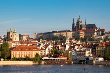 Fototapeta na wymiar Prague panorama in the morning
