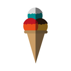 ice cream cone icon image vector illustration design 