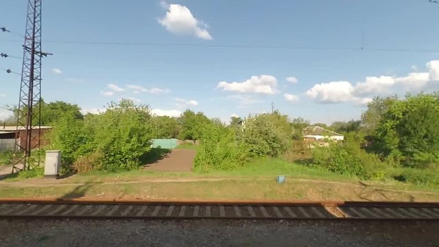 Traveling by trane through the rural area