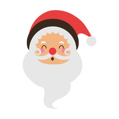 santa claus christmas character icon image vector illustration design 