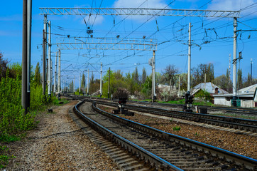 Fototapeta na wymiar View on railroad track