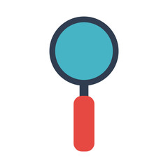 magnifying glass stationery tool icon image vector illustration design 