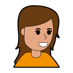 happy smiling woman icon image vector illustration design 