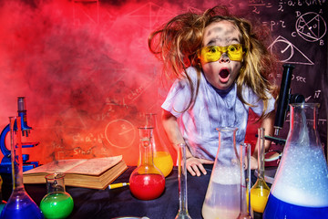 small girl scientist