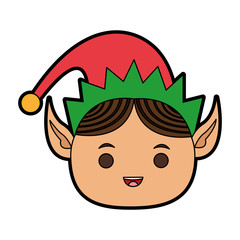elf or santas helper christmas character icon image vector illustration design 