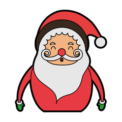 santa claus christmas character icon image vector illustration design 