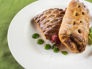 Cake on white plate