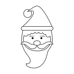 santa claus christmas character icon image vector illustration design 