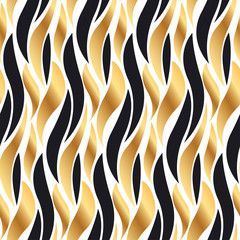 Gold luxury style natural shape design element. concept abstract seamless pattern vector illustration. repeatable motif for surface design, fabric, wrapping paper.