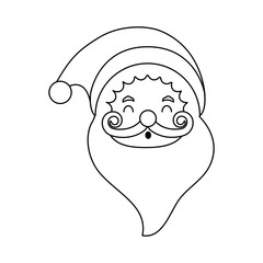 santa claus christmas character icon image vector illustration design 