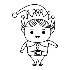 elf or santas helper christmas character icon image vector illustration design 