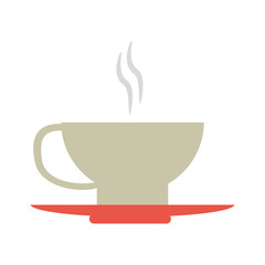 coffee beverage in mug icon image vector illustration design 