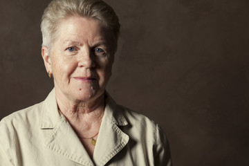 Obraz premium the older woman smiling a little