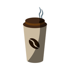 disposable cup coffee beverage icon image vector illustration design 