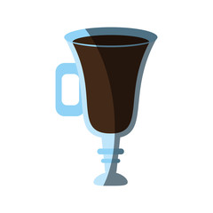 coffee beverage served in special glass cup  icon image vector illustration design 