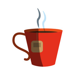 mug with tea bag icon image vector illustration design 