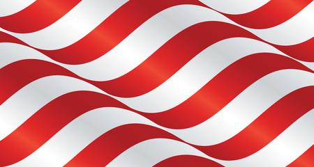 Naklejka premium USA wavy flag ribbon landscape background