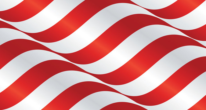USA wavy flag ribbon landscape background