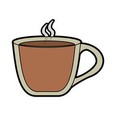 coffee beverage in mug icon image vector illustration design 