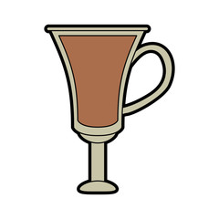 coffee beverage in mug icon image vector illustration design 