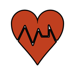 heart cardiogram icon image vector illustration design 