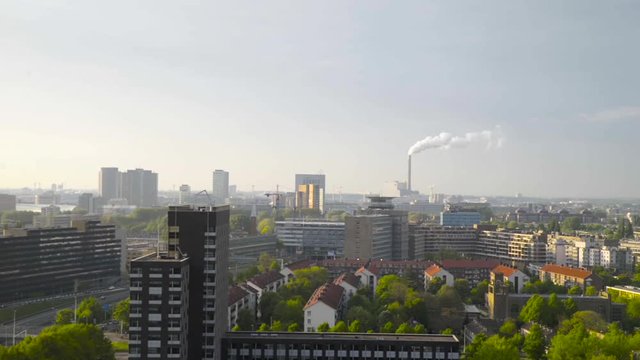  Panoramic view from the top of the city of Amsterdam
