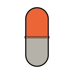 medication pill healthcare related icon image vector illustration design 