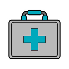 first aid kit healthcare related icon image vector illustration design 