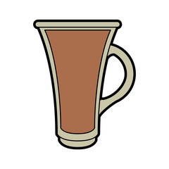 coffee beverage in mug icon image vector illustration design 