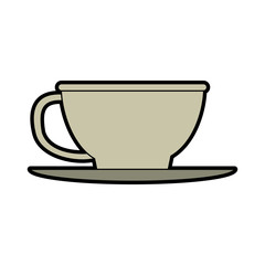 coffee beverage in mug icon image vector illustration design 