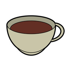 coffee beverage in mug icon image vector illustration design 