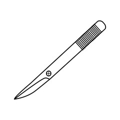 scalpel healthcare related icon image vector illustration design 