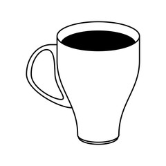 coffee beverage in mug icon image vector illustration design 