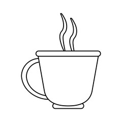 coffee beverage in mug icon image vector illustration design 