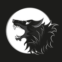 Wolf head logo