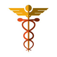 asclepius rod icon image vector illustration design 