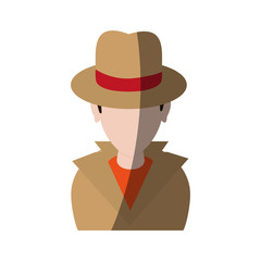 spy or investigator avatar icon image vector illustration design 