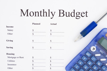 Creating a monthly budget