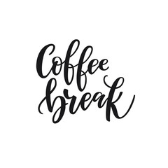 Handwritten lettering "Coffee break".