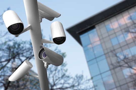 Composite image of cctv camera