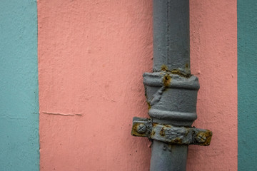 Old rusted water pipe