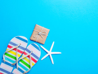 sandals, gift and starfish