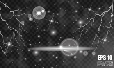 Abstract transparent sparkle glow light effect. Christmas concept. Vector illustration smoke.