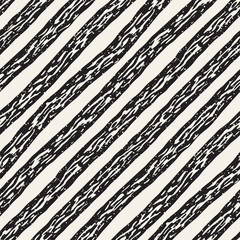 Decorative seamless pattern with handdrawn doodle lines. Hand painted grungy stripes background. Trendy endless freehand texture