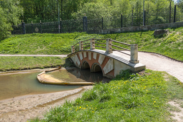 Bridge in the spring park