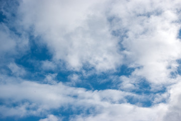 blue sky with clouds closeup