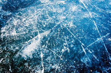 Abstract ice texture with air bubbles