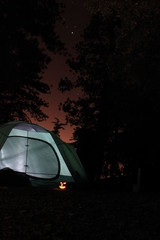 camping at night