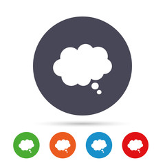 Comic speech bubble sign icon. Chat think symbol.
