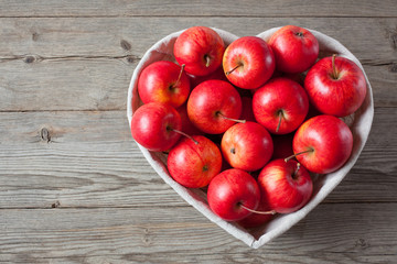 Red apples on a table